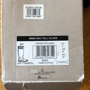 HUNTER BOOTS.    WNM ORG TALL GLOSS